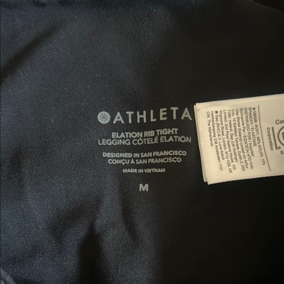 Athleta Black Elation Rib Tights - Picture 2 of 5